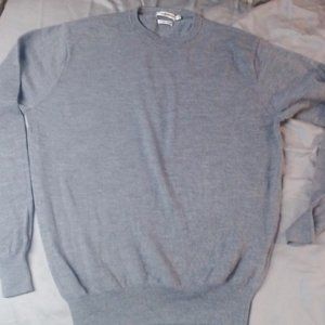 Peter Millar 100% Merlino Wool Sweater Gray Mens Size Large